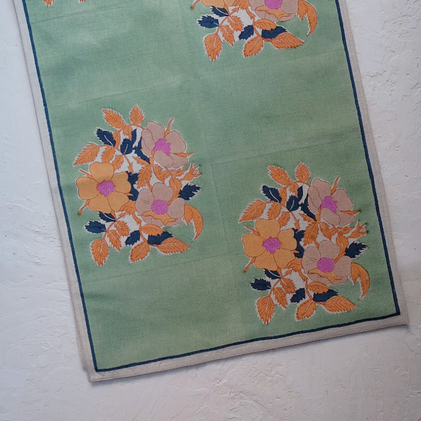 Dia Block Printed Table Runner (Sage)
