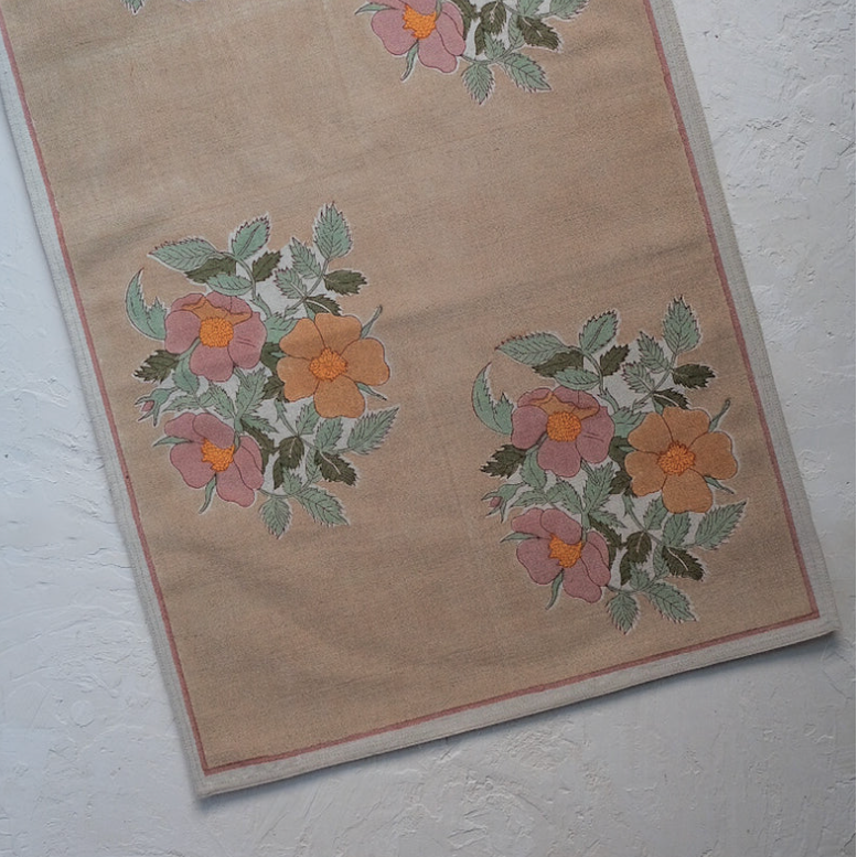 Dia Block Printed Runner (Cafe Au Lait)