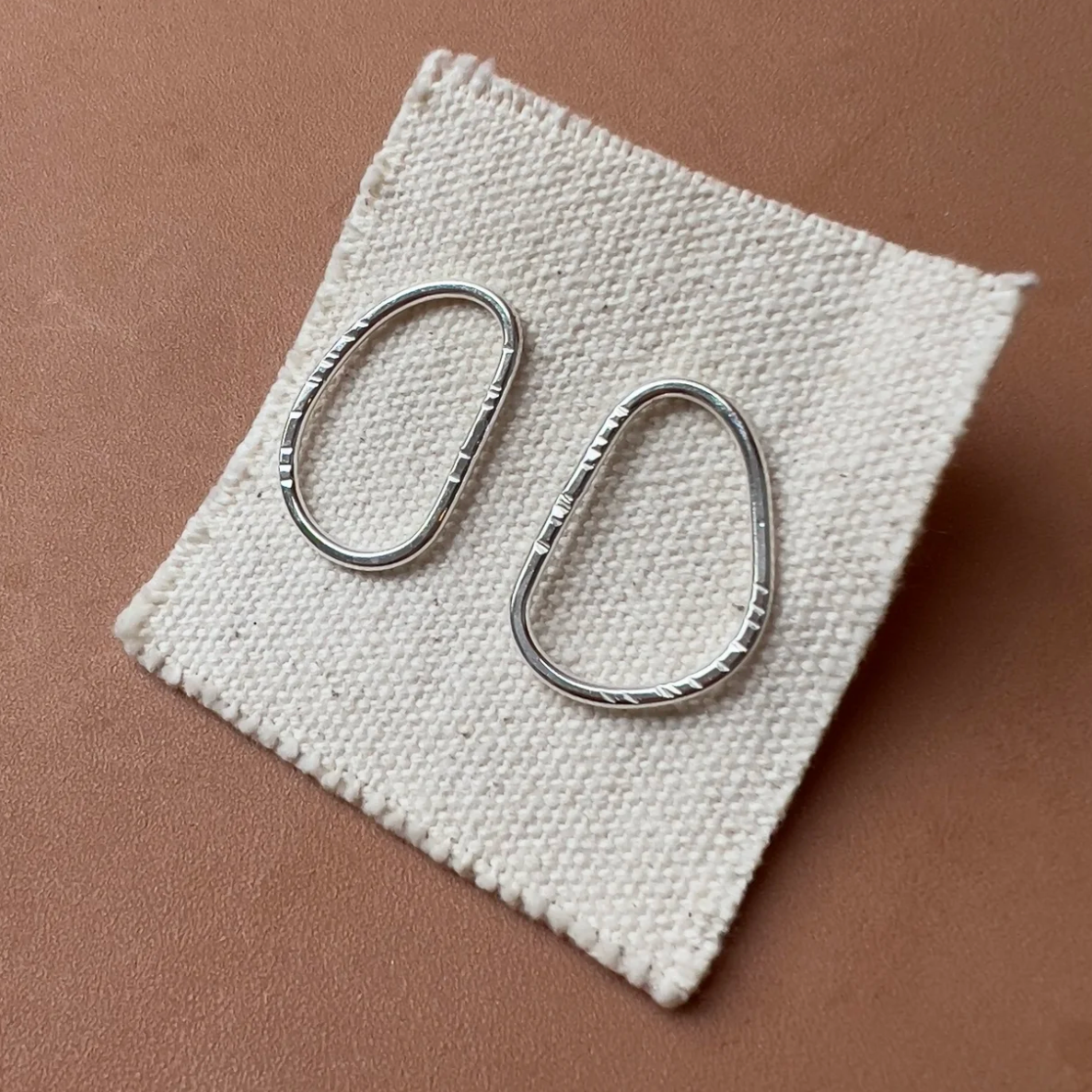 Rough Circle Studs