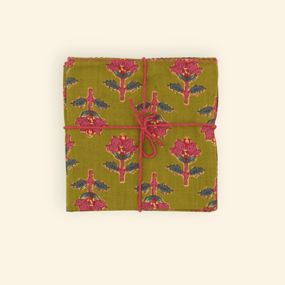 Jonquille Olive Napkin Set