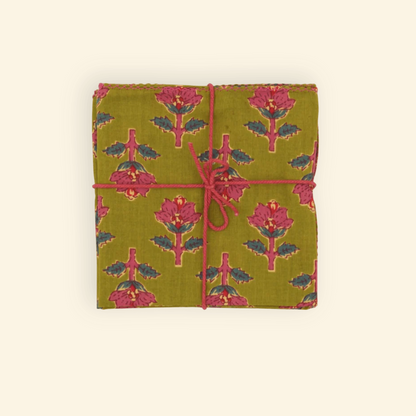 Jonquille Olive Napkin Set