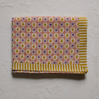 Gauri Hand Block-Printed Cotton Tablecloth
