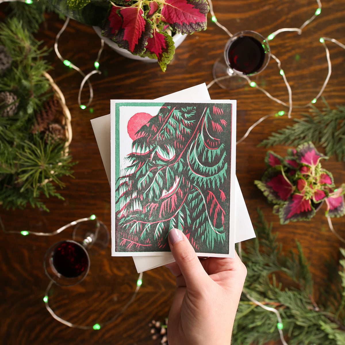 Red Cedar Sunrise Holiday Card - Boxed Set of Six