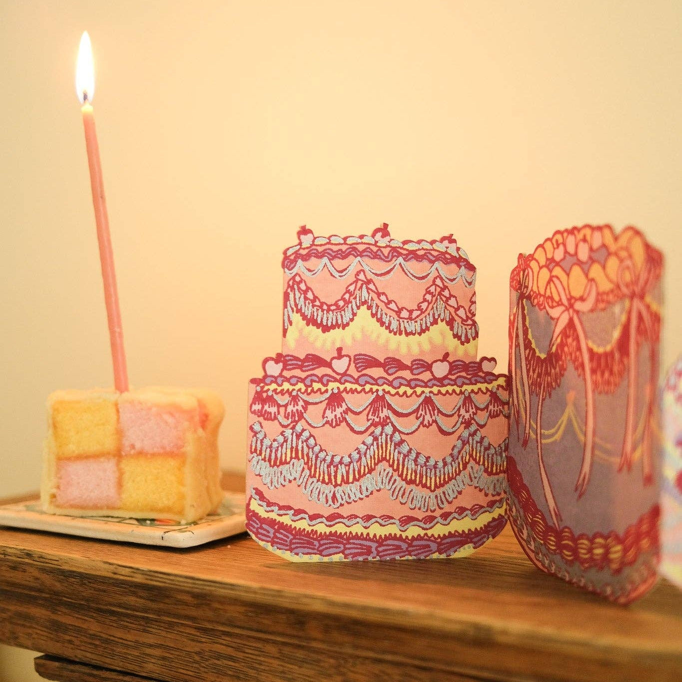 Birthday Cake Concertina Greeting Card