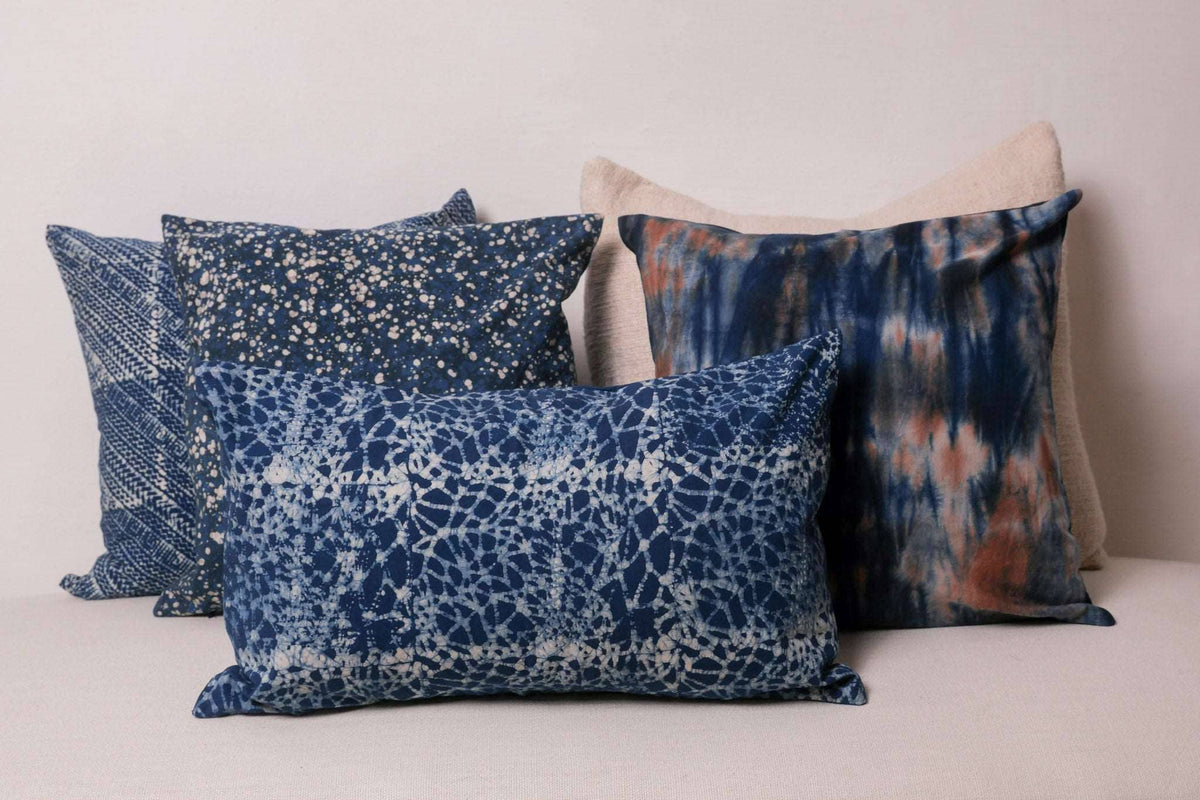 Natural Colours Cushion Cover, Indigo wax,  No.1