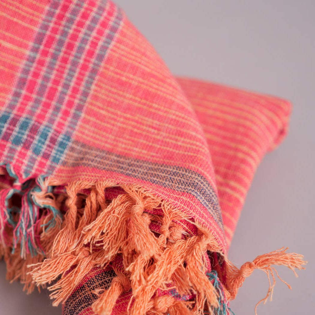 Hand-loomed Khadi, Pink Dusk