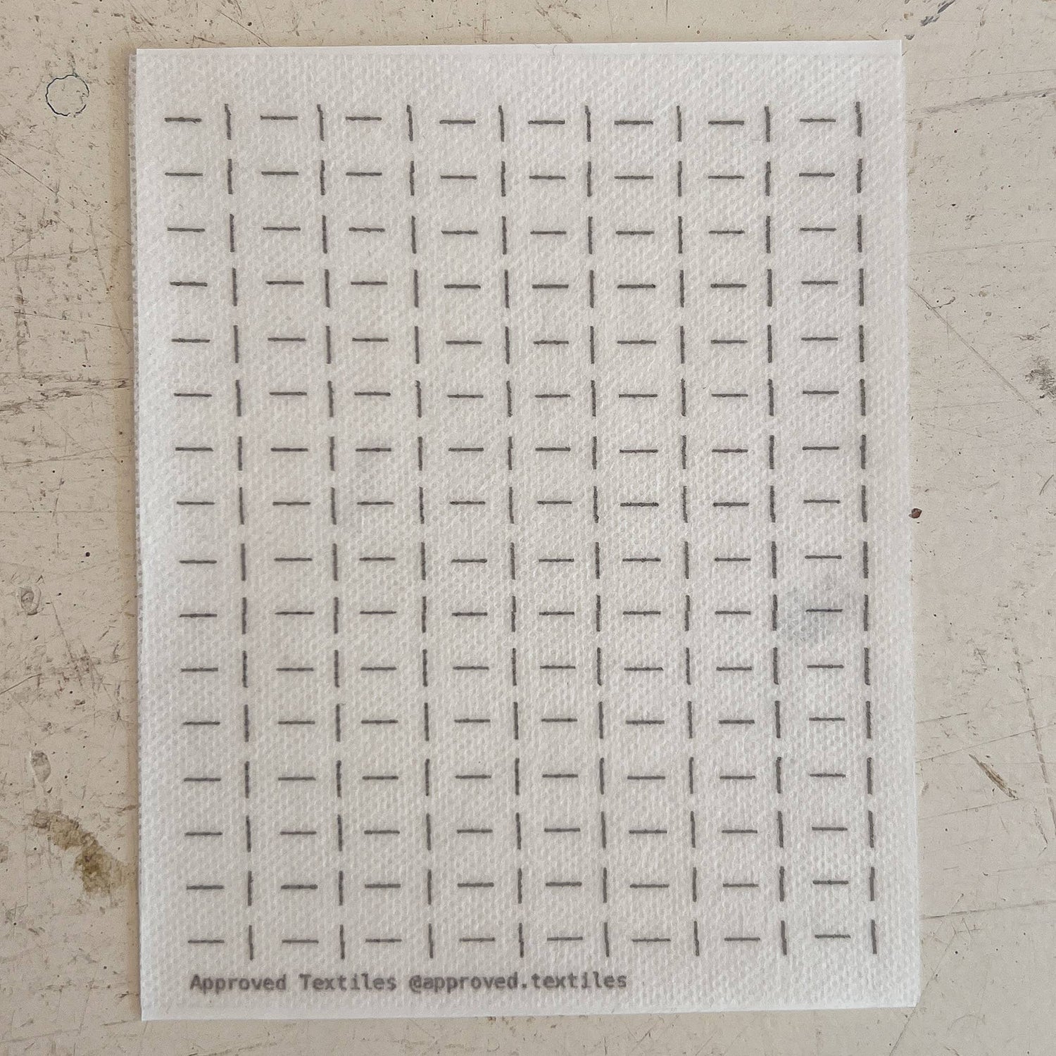 Visual Mending Embellishment Transfer- Vertical Dashes