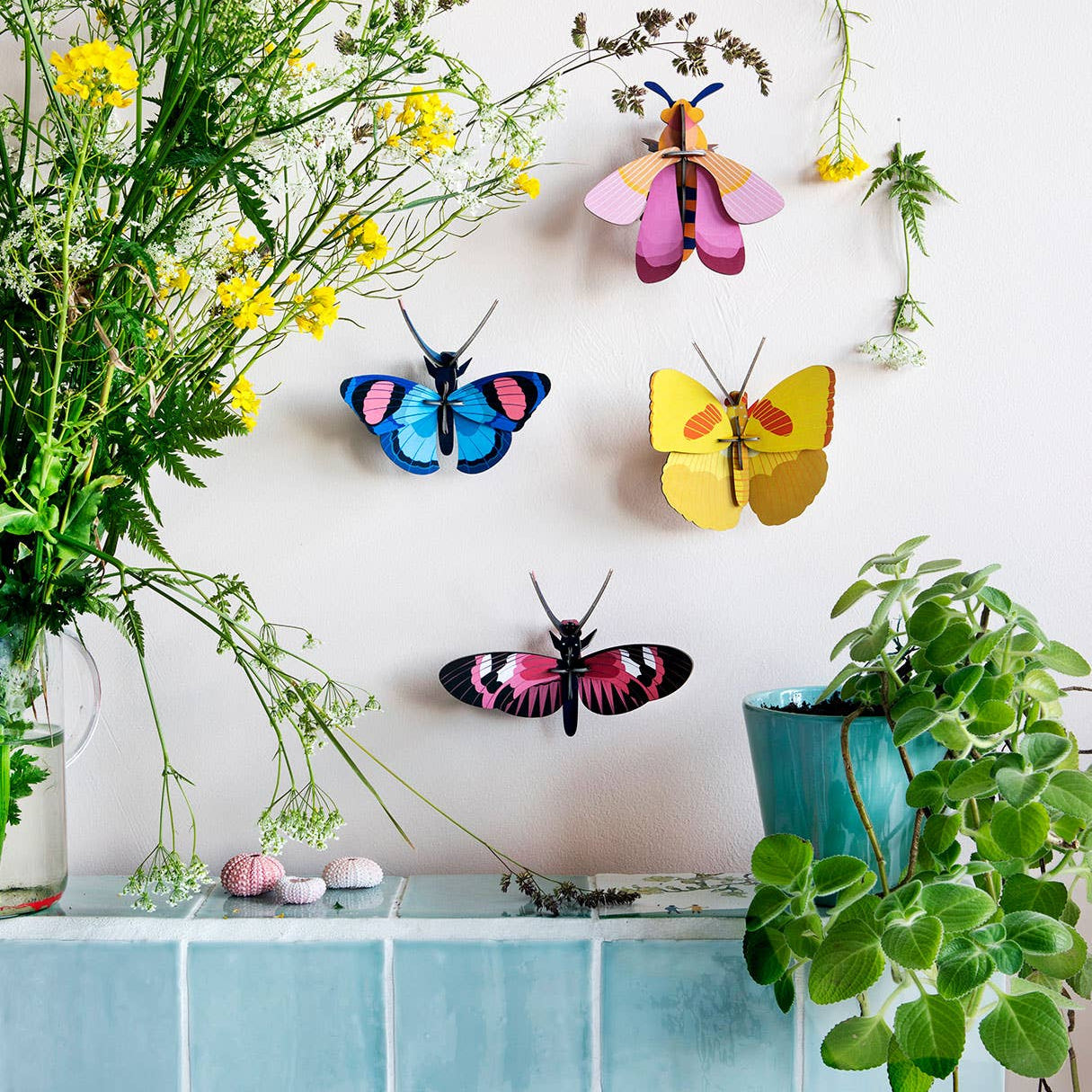 Yellow Butterfly 3D Wall Art