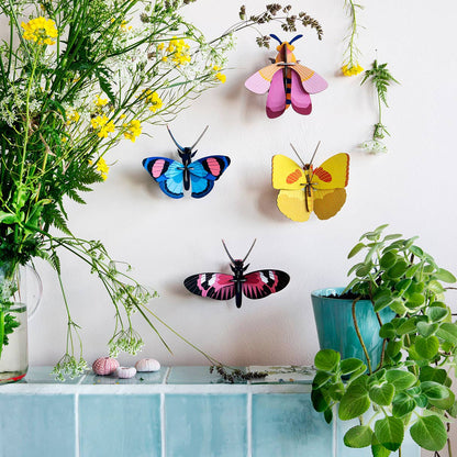 Yellow Butterfly 3D Wall Art