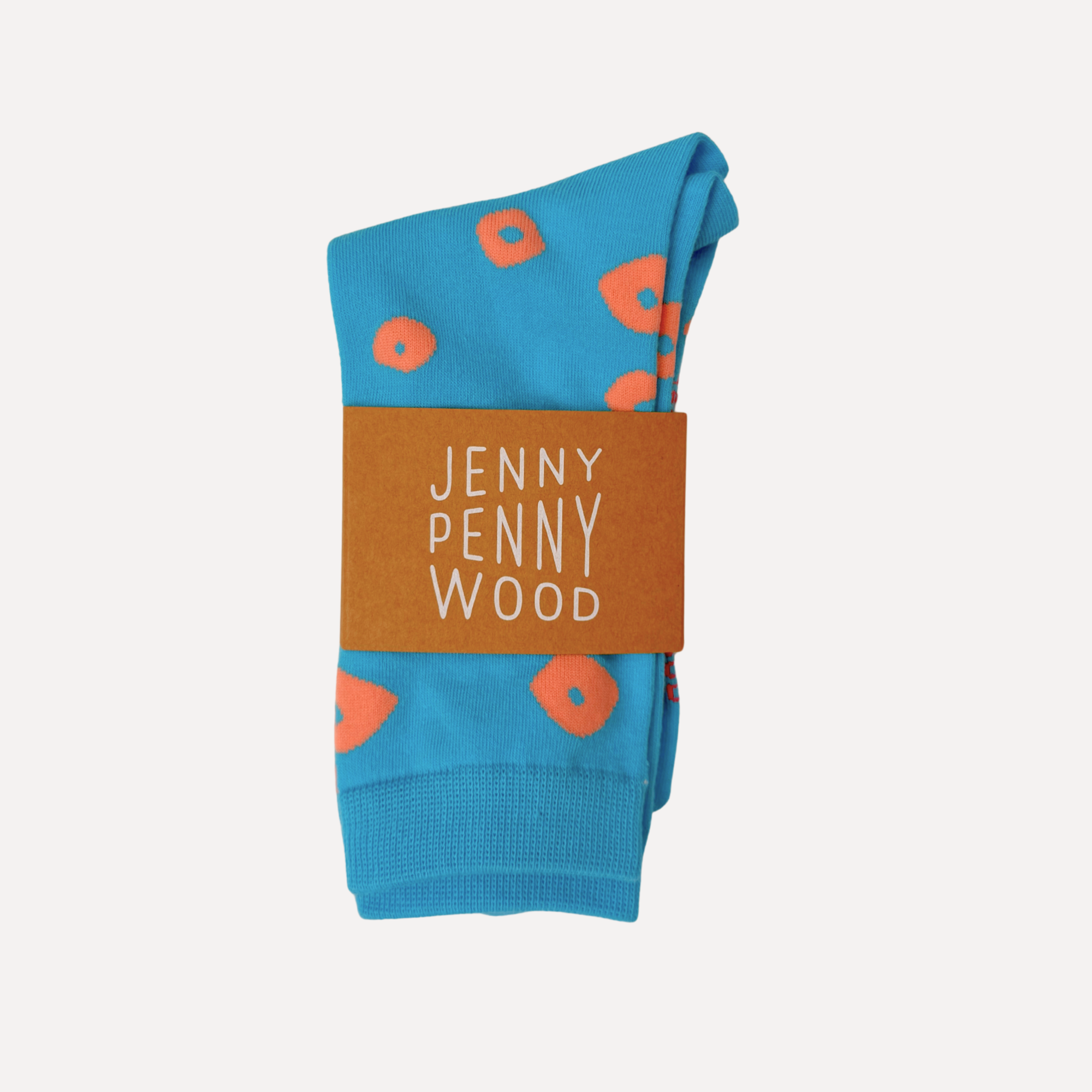 Crew Socks - Lucy - Peach &amp; Capri