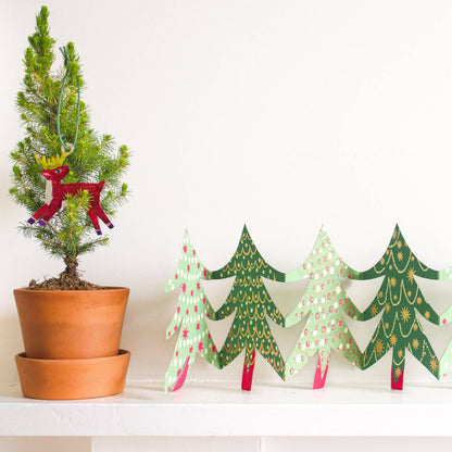 Christmas Trees Concertina Garland