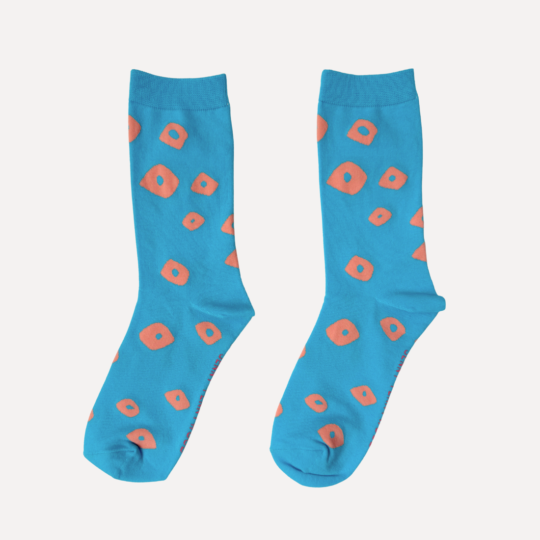 Crew Socks - Lucy - Peach &amp; Capri