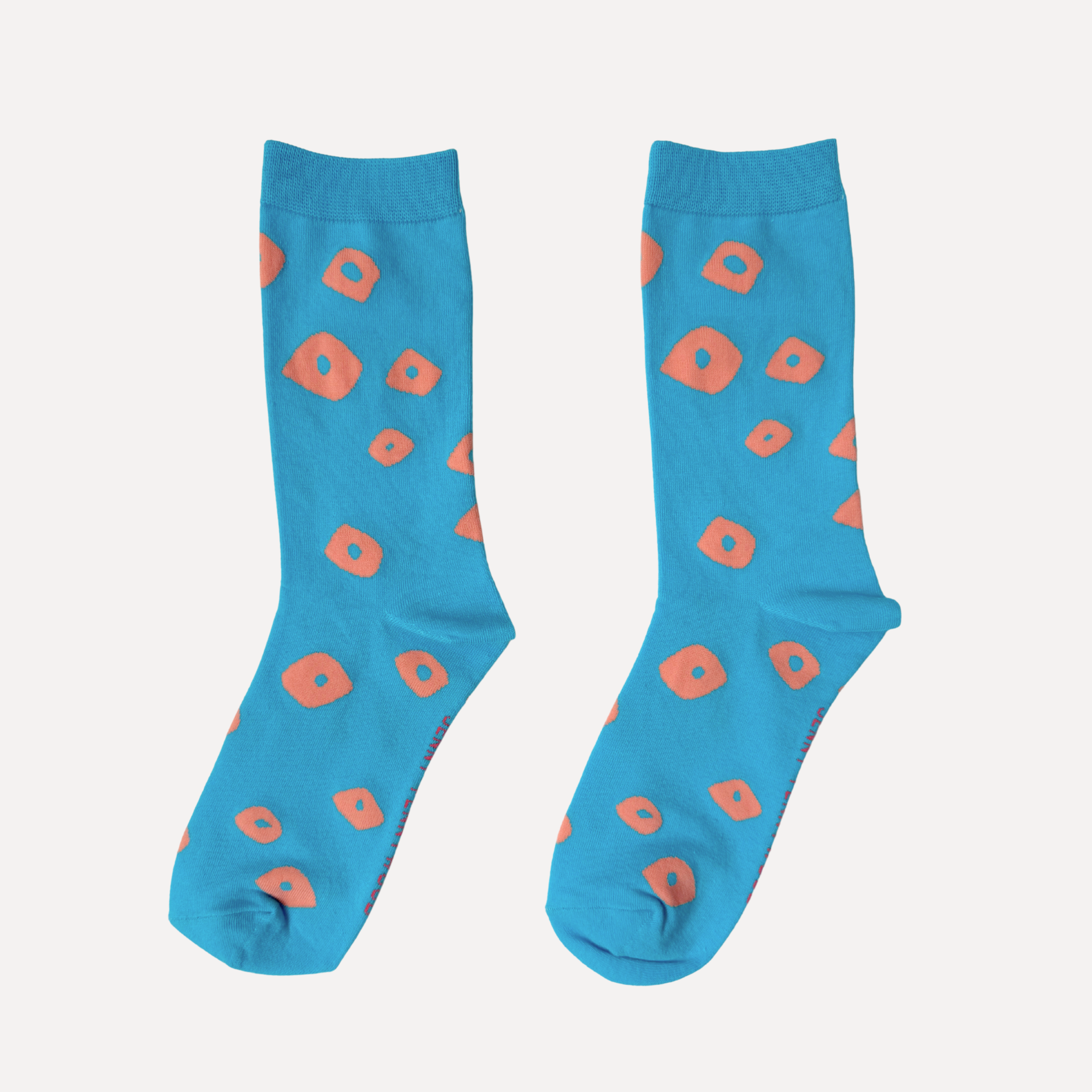 Crew Socks - Lucy - Peach &amp; Capri