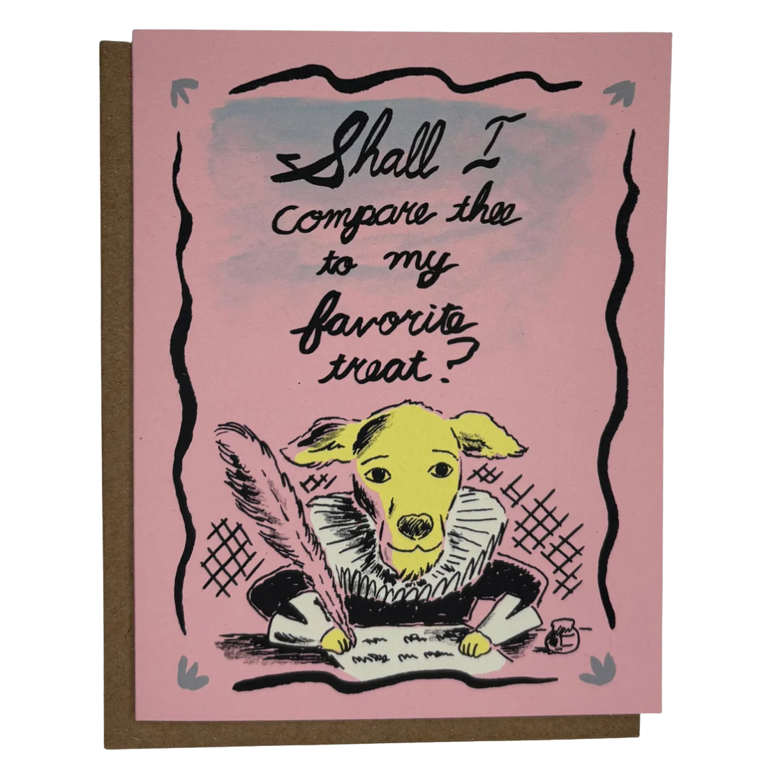 Poetry Dog Greeting Card