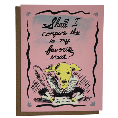 Poetry Dog Greeting Card