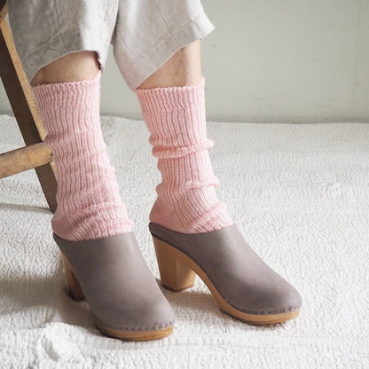 Linen Rib Socks Middle Gauge Blossom
