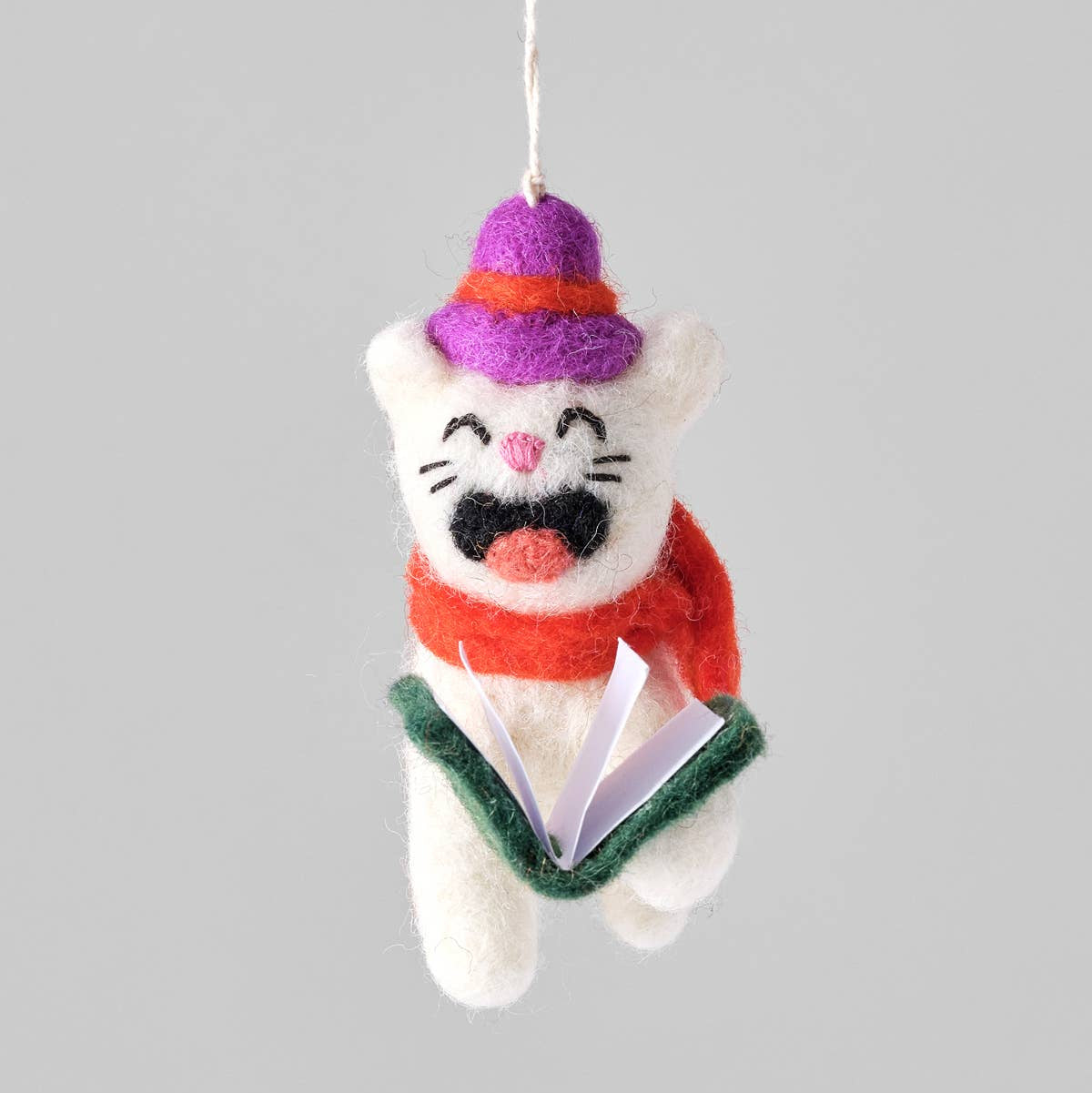 Dickens Cat Felt Ornament
