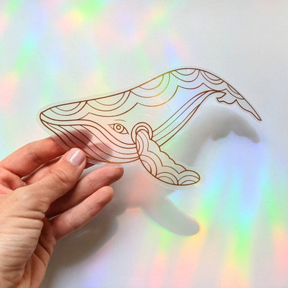 Whale Suncatcher // Rainbow Making Sticker