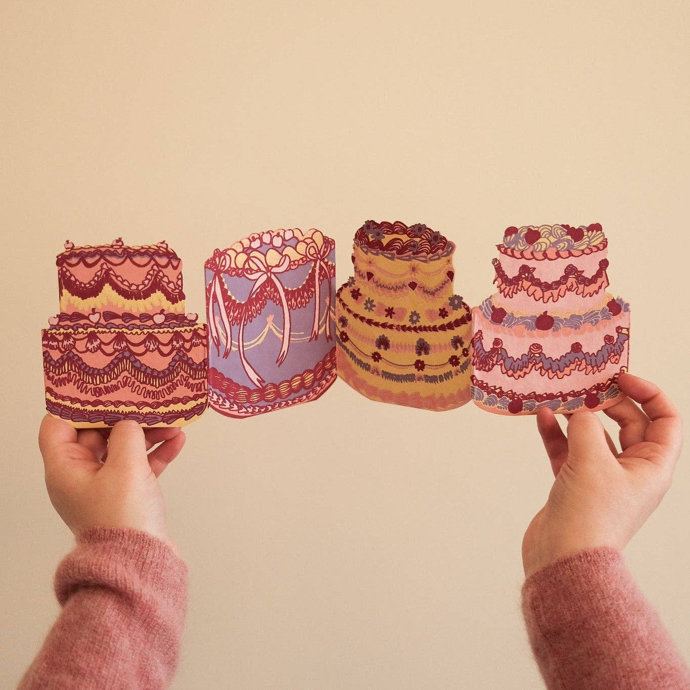 Birthday Cake Concertina Greeting Card