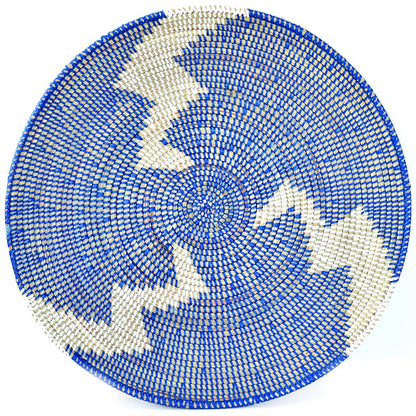 Blue and White Lightning Grain Basket