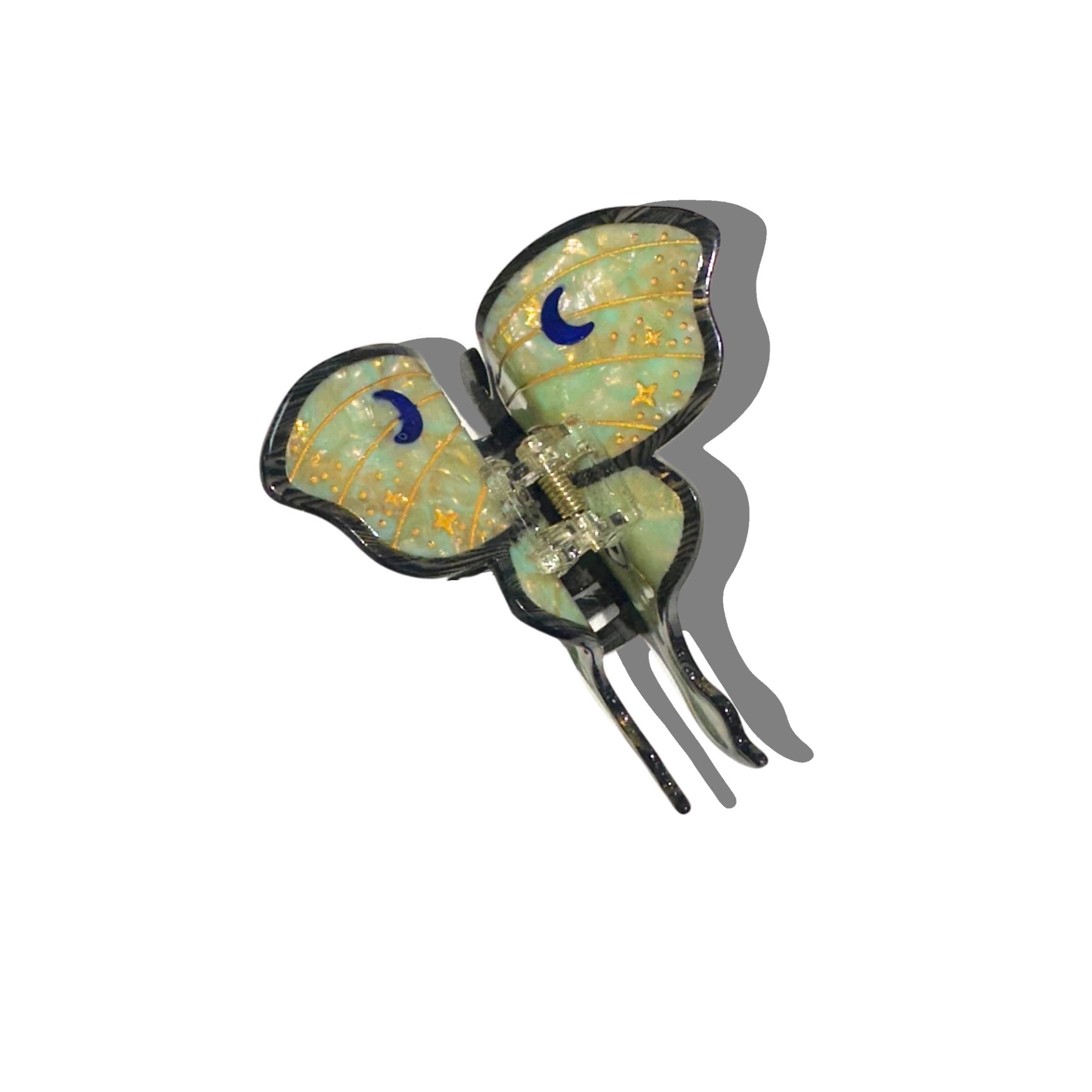 Luna Moth Claw Hair Clip