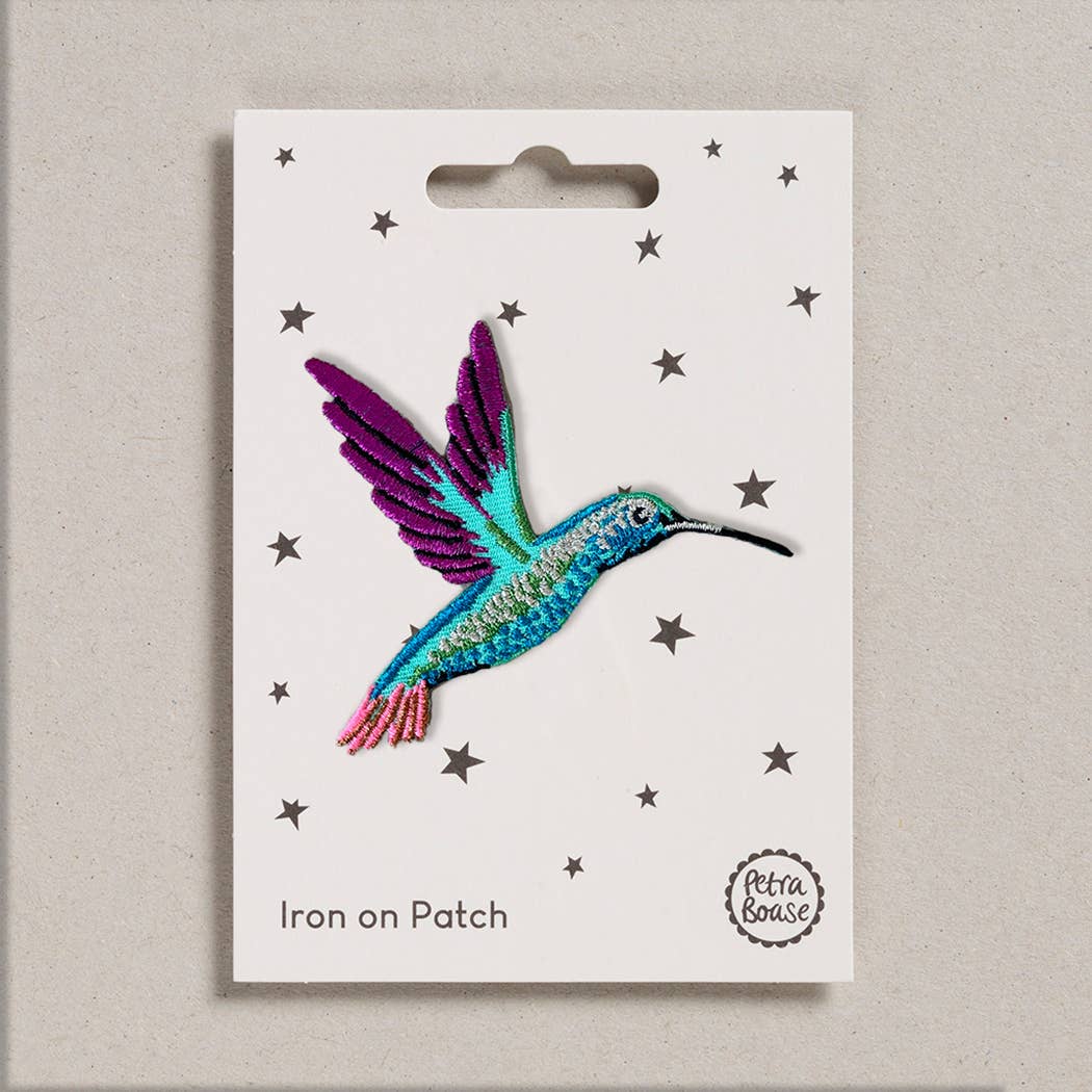 Hummingbird Iron-On Embroidered Patch