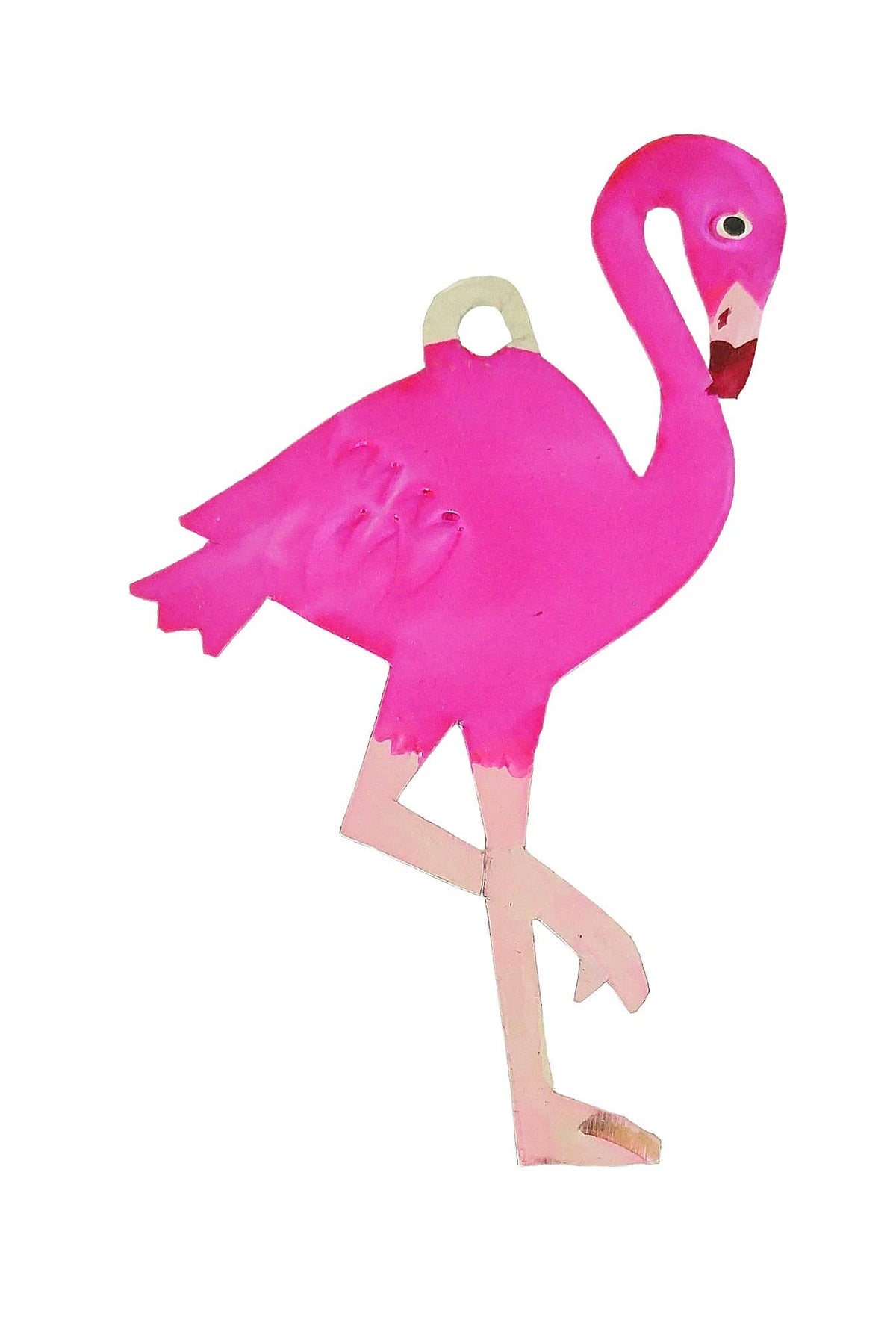 Tin Flamingo Ornament