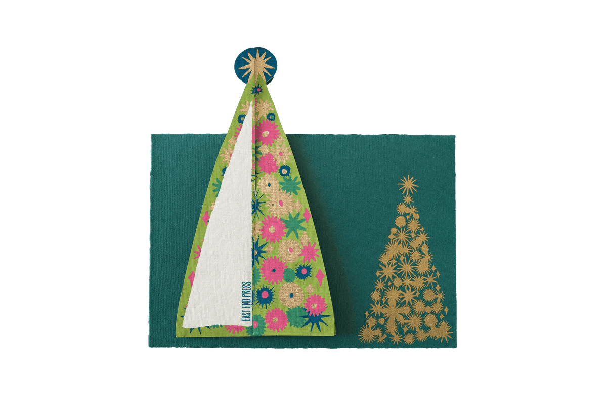 STAR TREE GREETING CARD