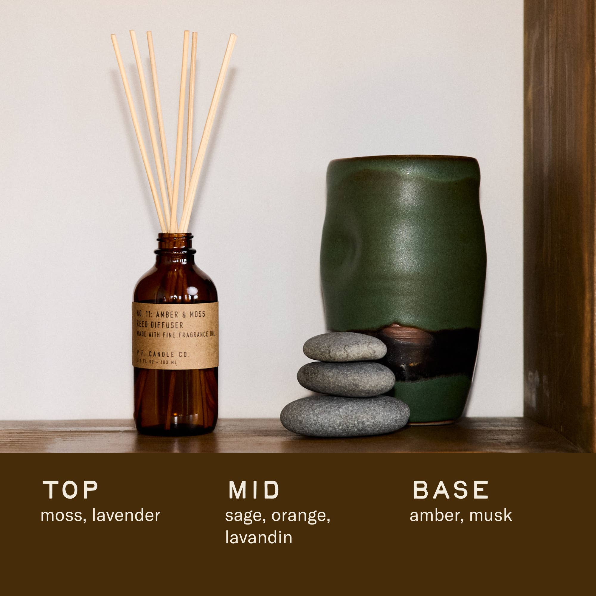 Amber &amp; Moss - 3.5 oz Reed Diffuser