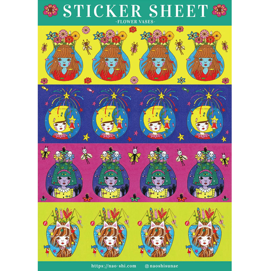 Flower Vases Sticker Sheet