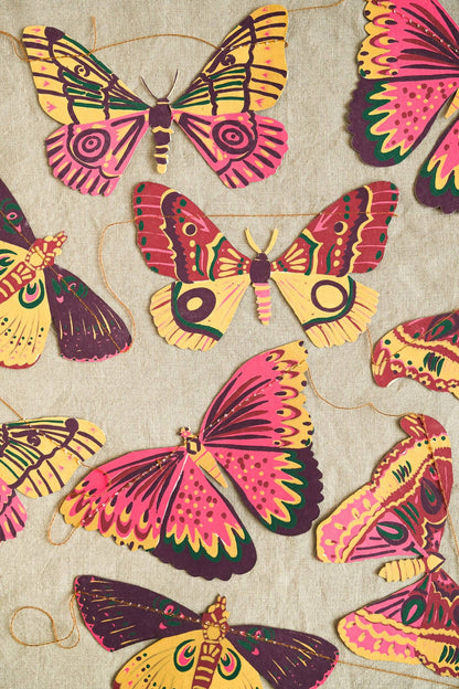 Colorful Butterflies Sewn Garland