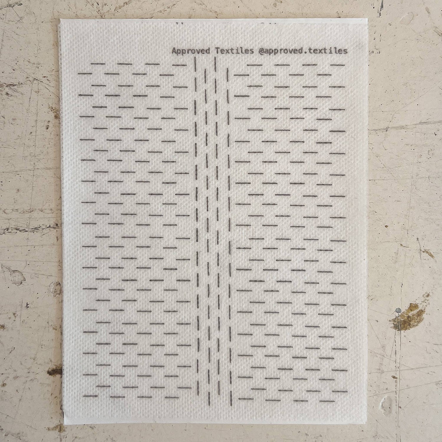 Visual Mending Embellishment Transfer- Vertical Dashes