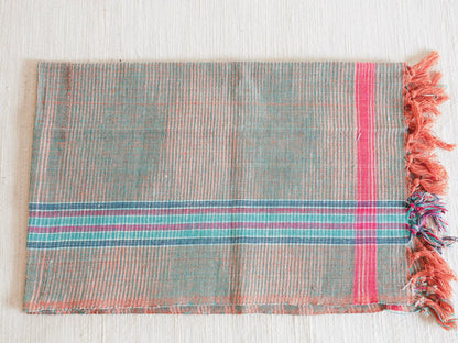 Tea Towel, "Space Dye" Turquoise Khadi