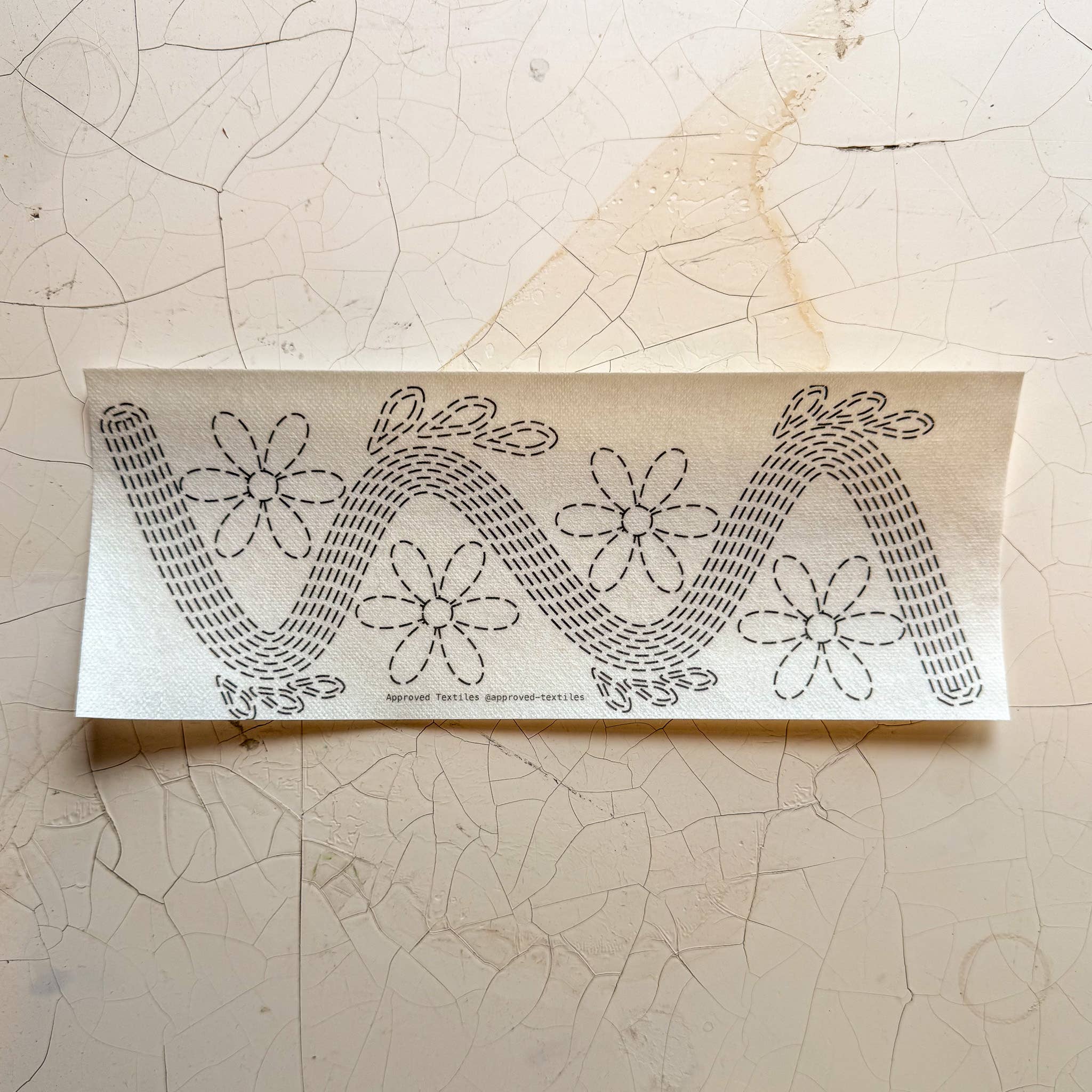 Visual Mending Embellishment Transfer- Daisies