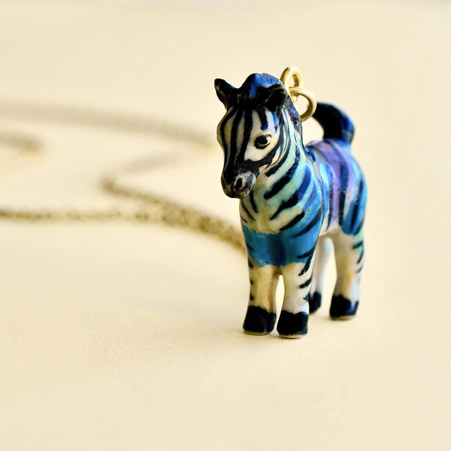 Rainbow Zebra Necklace