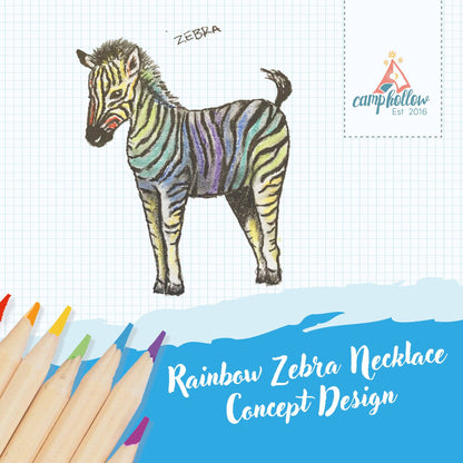 Rainbow Zebra Necklace