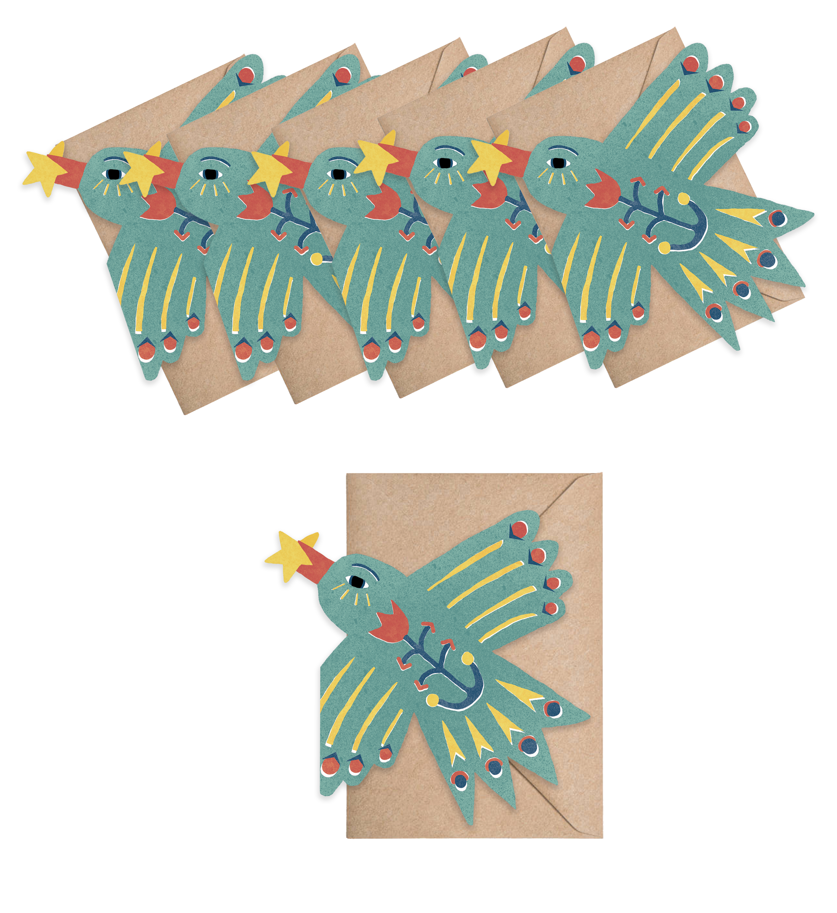 Messenger Bird Mini Cards - box of 6