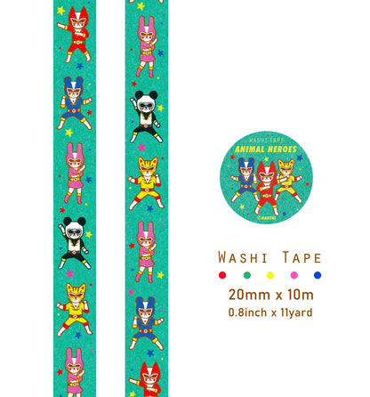 Animal Heroes Washi Tape