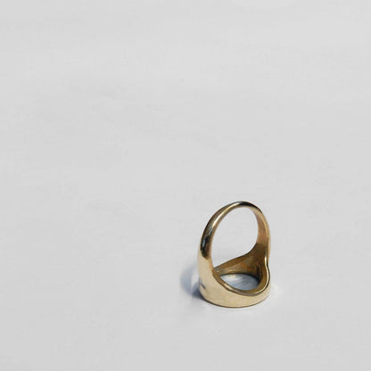 Lacuna Ring in Grey Mother of Pearl