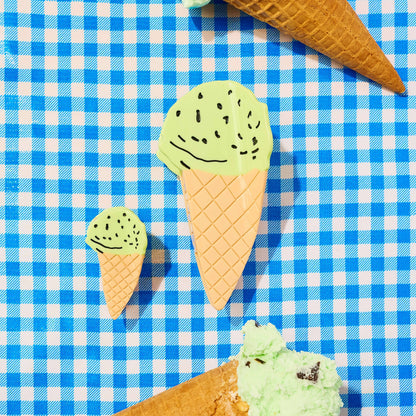 Mini Mint Chocolate Chip Ice Cream Hair Claw Clip