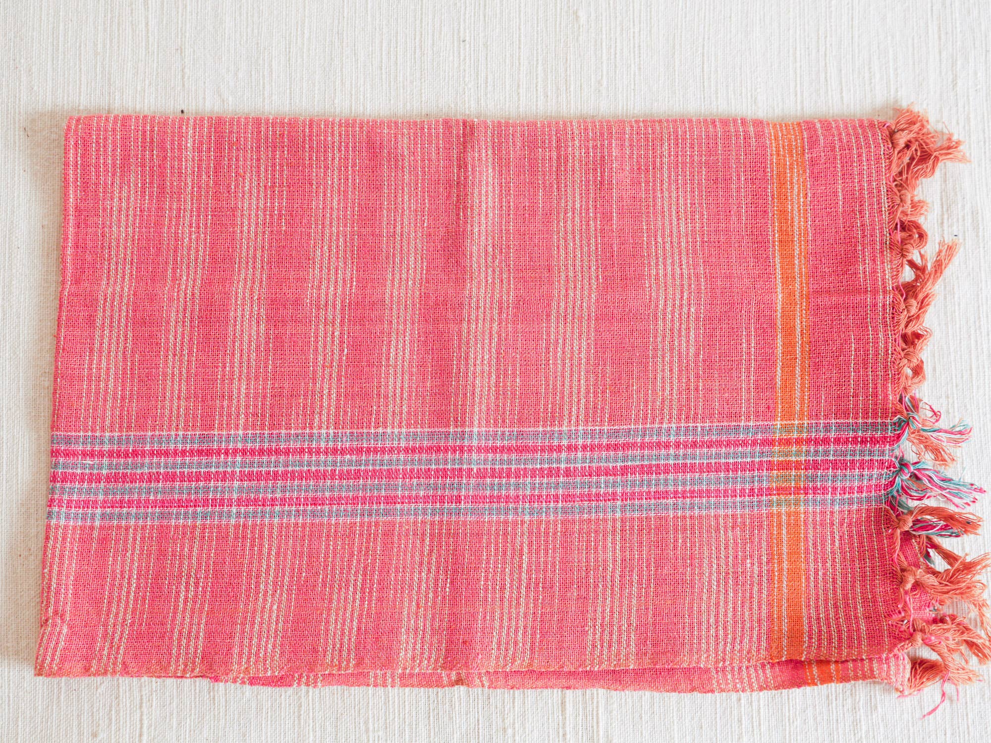 Tea Towel, "Space Dye" Dusk Pink Khadi