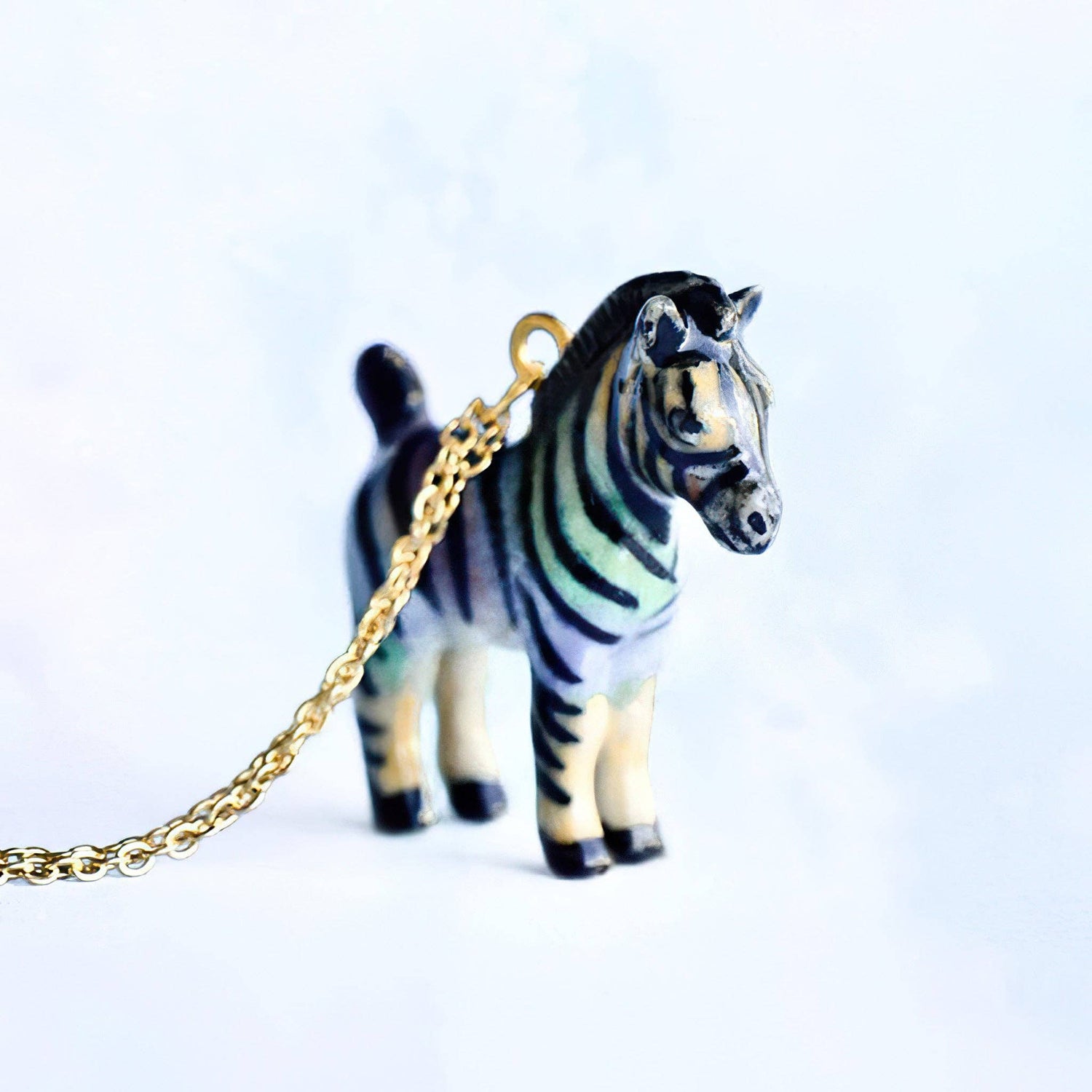 Rainbow Zebra Necklace
