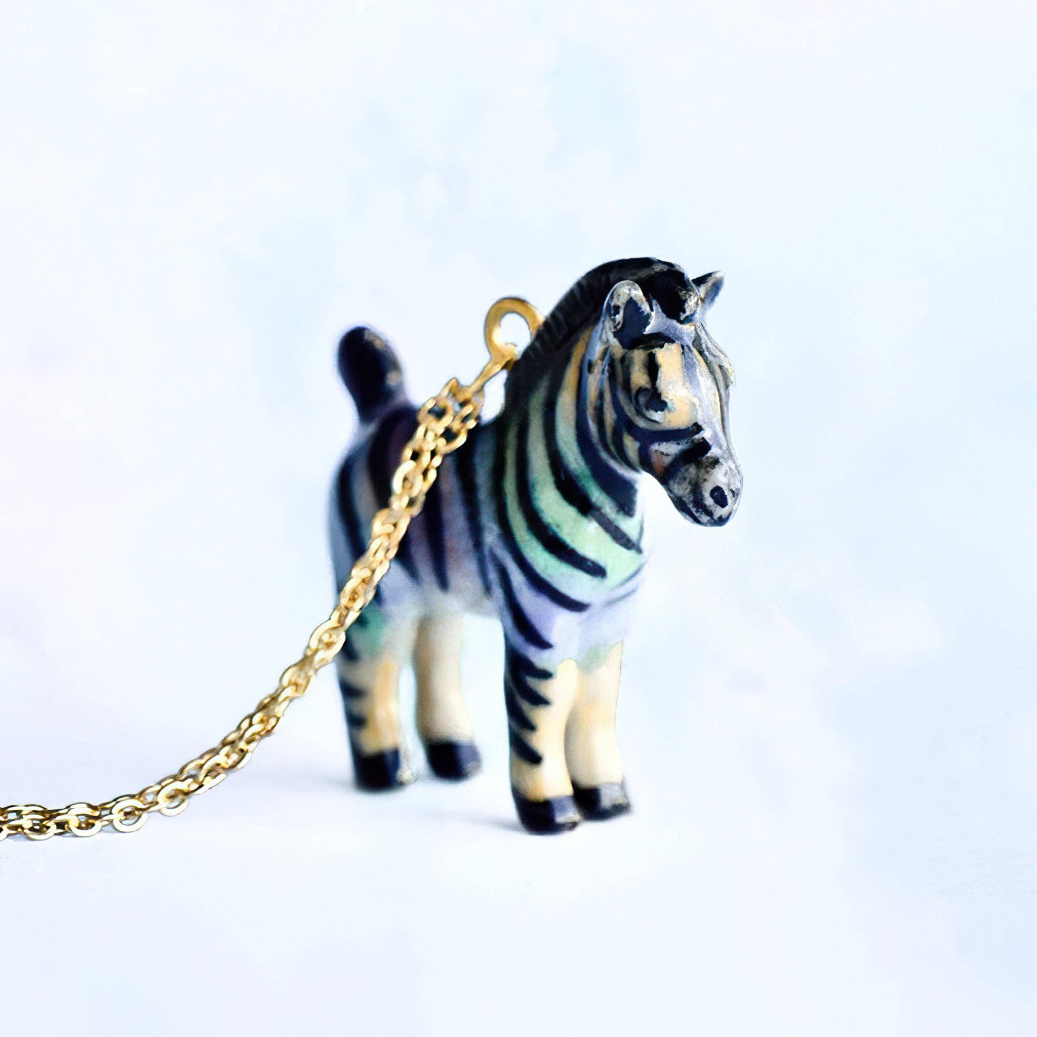 Rainbow Zebra Necklace