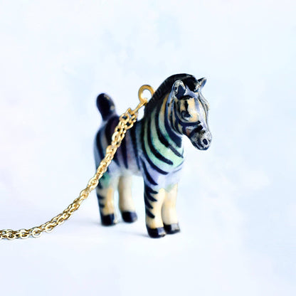 Rainbow Zebra Necklace