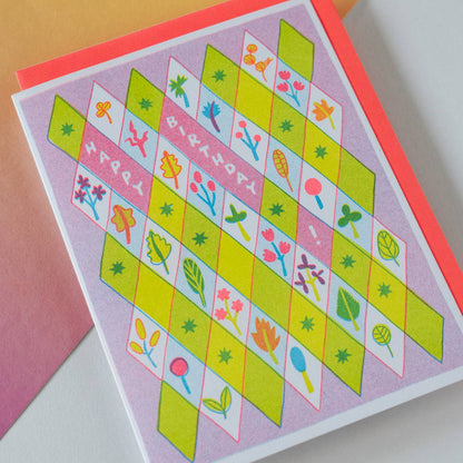 Little Diamonds Birthday - Risograph Greeting Card