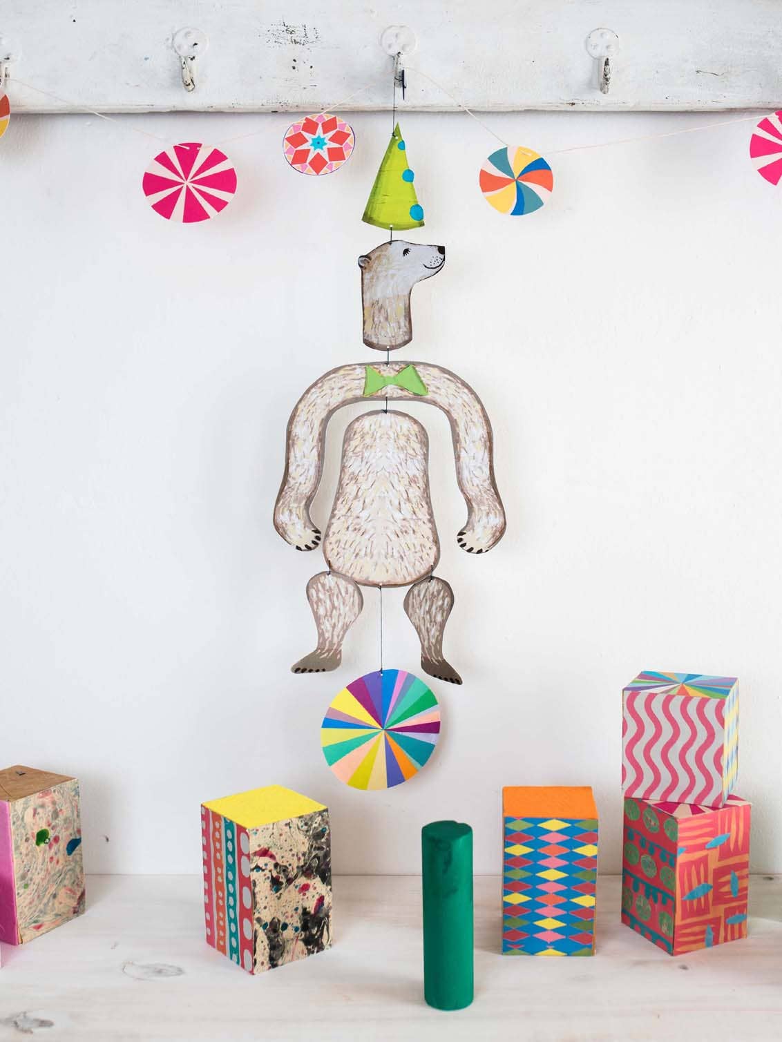 Nursery Cirucus Polar Bear Kinetic Mobile