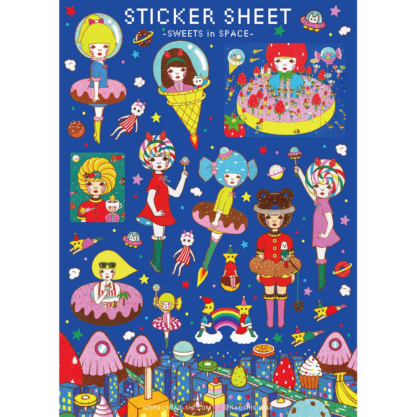 Sweets in Space Sticker Sheet