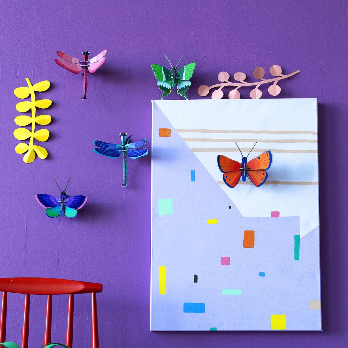 Sapphire Dragonfly 3D Wall Art