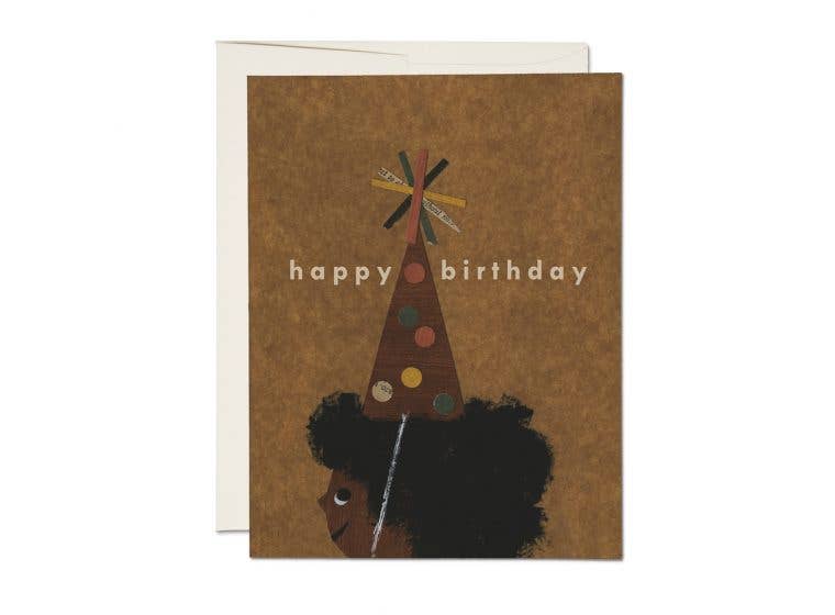 Afro Happy Birthday Card